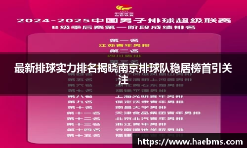 最新排球实力排名揭晓南京排球队稳居榜首引关注